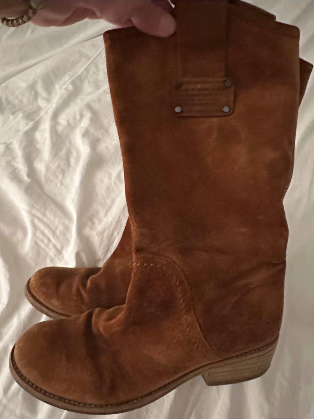 Marc by Marc Jacobs Chestnut Suede Pull-On Mid-Calf Boots